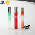 Colored empty mini perfume sets with crimp sprayer